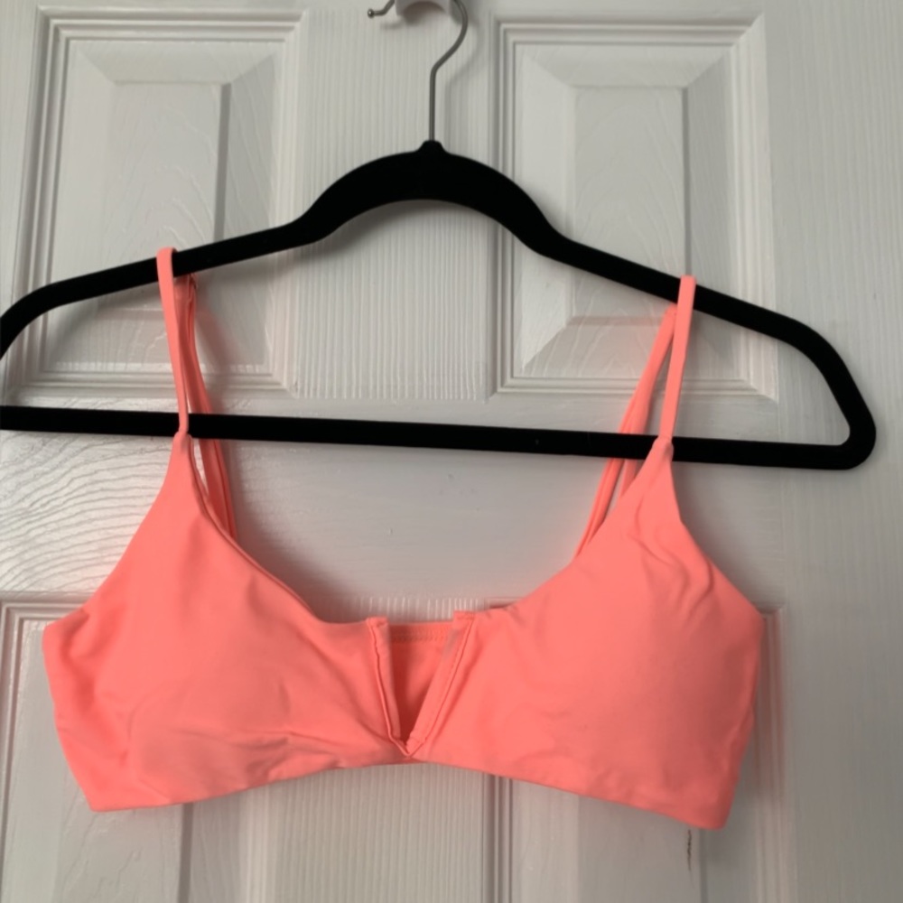 coral swim suit top